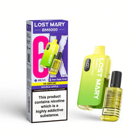 Lost Mary BM6000 Prefilled Pod Vape Kit – Rechargeable 6000 Puff Pod System UK - Noble Vape Double-Apple-20mg