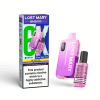 Lost Mary BM6000 Prefilled Pod Vape Kit – Rechargeable 6000 Puff Pod System UK - Noble Vape Blueberry-Sour-Raspberry-20mg