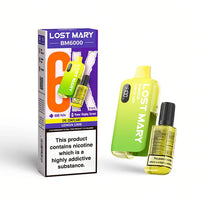 Lost Mary BM6000 Prefilled Pod Vape Kit – Rechargeable 6000 Puff Pod System UK - Noble Vape Lemon-Lime-20mg