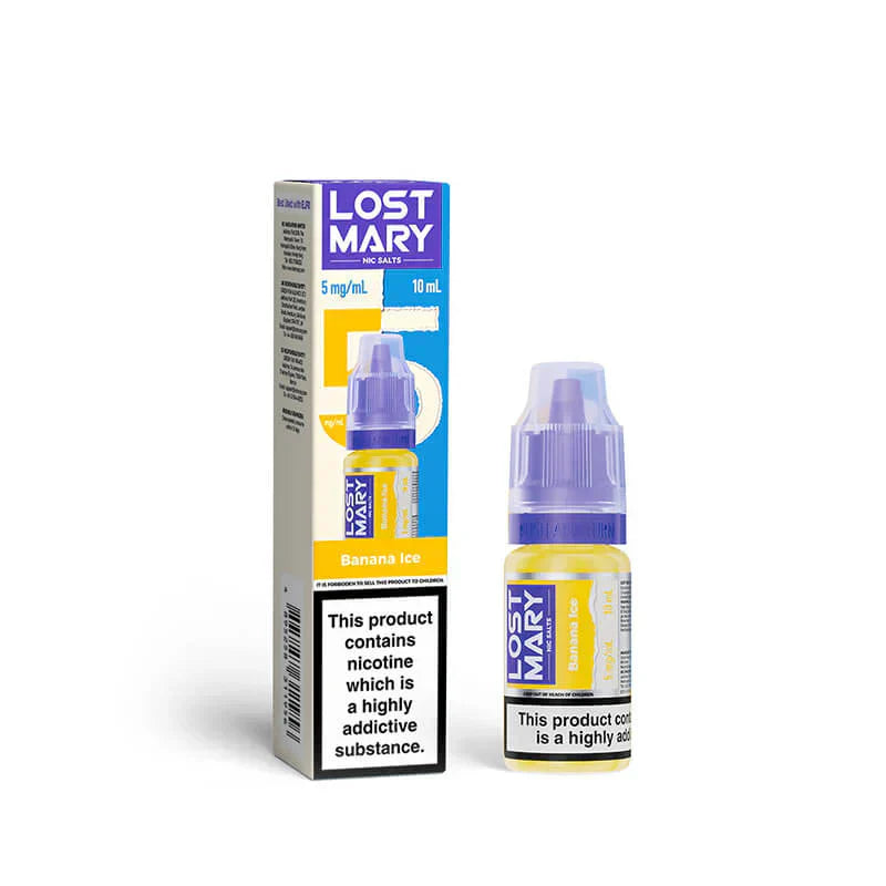Lost Mary Nic Salts E‑Liquid – Premium 30ml Nicotine Salt Vape Juice UK (Multiple Flavours) - Noble Vape Banana-Ice