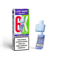 Lost Mary BM6000 Prefilled Pods – Replacement Pods for BM6000 Pod Vape Kit UK - Noble Vape Blue-Razz-Gami