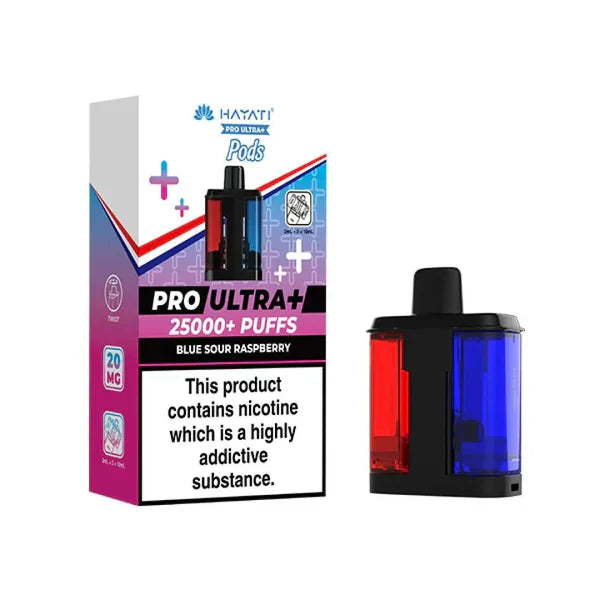 Hayati Pro Ultra Plus 25K Prefilled Pods – Replacement Dual Flavour Pods - Noble Vape Blue-Sour-Raspberry