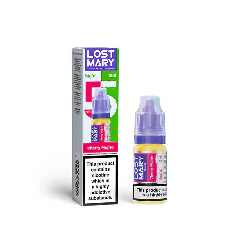 Lost Mary Nic Salts E‑Liquid – Premium 30ml Nicotine Salt Vape Juice UK (Multiple Flavours) - Noble Vape Cherry-Mojito