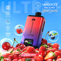 Hayati Pro Ultra Plus 25K Prefilled Vape Kit – 25,000 Puffs Rechargeable Pod System - Noble Vape Cherry-Berry
