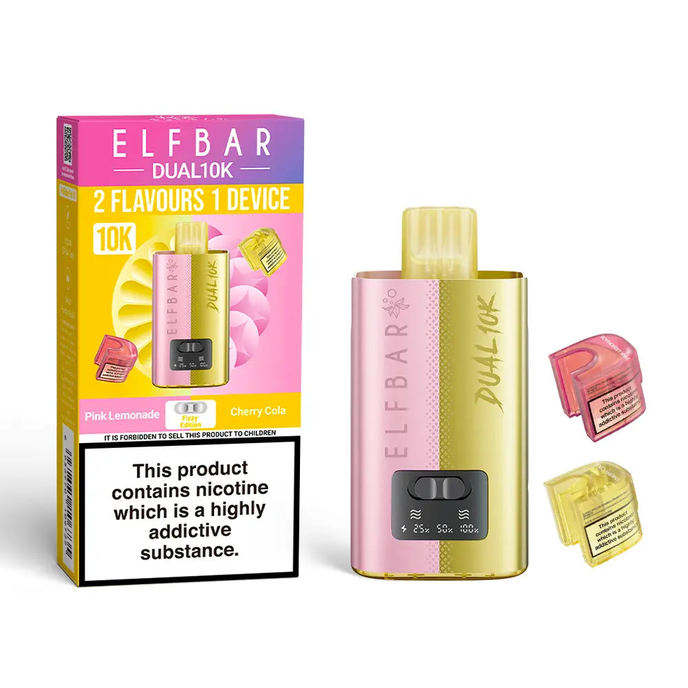 Elf Bar Dual 10K Prefilled Pod Vape Kit – Dual Flavour Rechargeable System UK - Noble Vape Fizzy-Edition