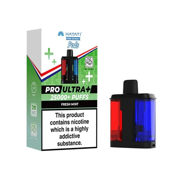 Hayati Pro Ultra Plus 25K Prefilled Pods – Replacement Dual Flavour Pods - Noble Vape Fresh-Mint