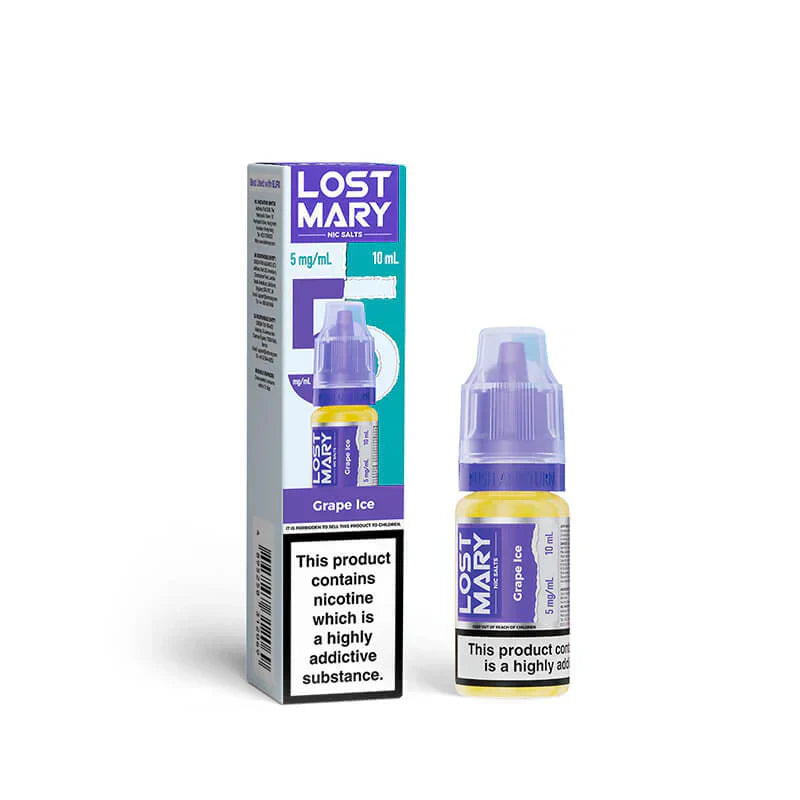 Lost Mary Nic Salts E‑Liquid – Premium 30ml Nicotine Salt Vape Juice UK (Multiple Flavours) - Noble Vape Grape-Ice