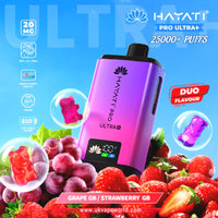Hayati 25000 puff vape kit flavours options