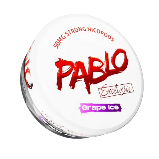 Pablo Nicotine Pouches – Extra Strong Tobacco-Free Nicotine Pouches (30mg–50mg) UK - Noble Vape Grape-Ice-50mg