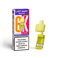 Lost Mary BM6000 Prefilled Pods – Replacement Pods for BM6000 Pod Vape Kit UK - Noble Vape Kiwi-Passion-Fruit-Guava