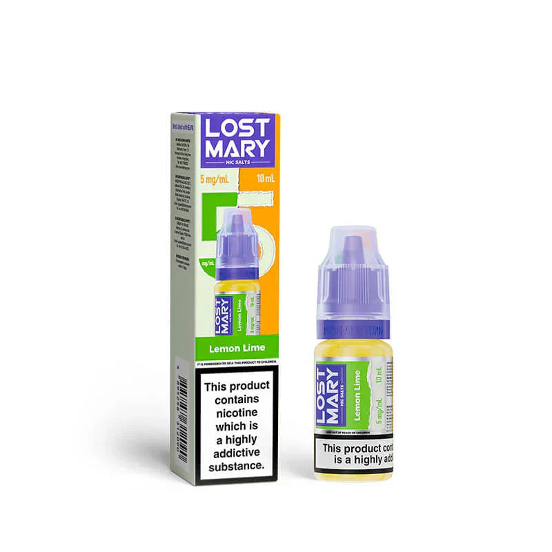Lost Mary Nic Salts E‑Liquid – Premium 30ml Nicotine Salt Vape Juice UK (Multiple Flavours) - Noble Vape Lemon-Lime