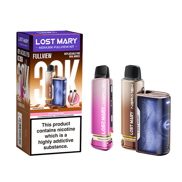 Lost Mary Nera 30K Fullview Prefilled Pod Vape Kit – Rechargeable 30000 Puff Pod System UK - Noble Vape Drinks-Edition