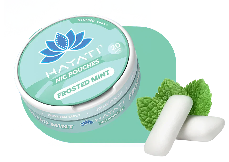 Hayati Nicotine Pouches – Tobacco-Free Nicotine Pouches (12mg–20mg, Mint & Fruit Flavours UK) - Noble Vape Frosted-Mint-20-mg