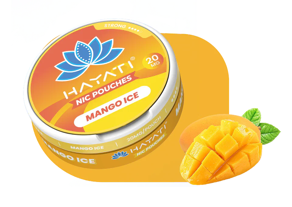 Hayati Nicotine Pouches – Tobacco-Free Nicotine Pouches (12mg–20mg, Mint & Fruit Flavours UK) - Noble Vape Mango-Ice-20-mg