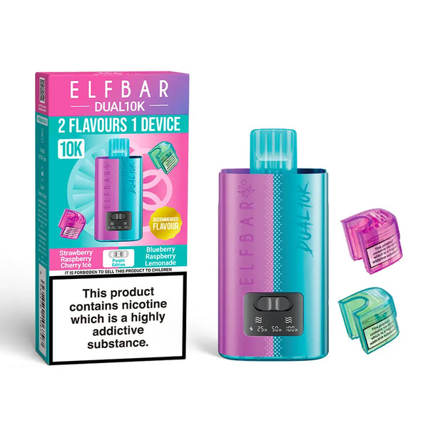 Elf Bar Dual 10K Prefilled Pod Vape Kit – Dual Flavour Rechargeable System UK