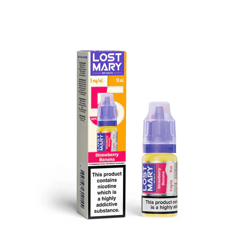 Lost Mary Nic Salts E‑Liquid – Premium 30ml Nicotine Salt Vape Juice UK (Multiple Flavours) - Noble Vape Strawberry-Banana
