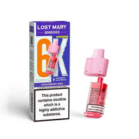 Lost Mary BM6000 Prefilled Pods – Replacement Pods for BM6000 Pod Vape Kit UK - Noble Vape Strawberry-kiwi