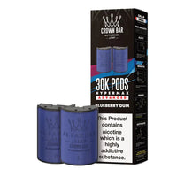 Al Fakher Crown Bar 30K Hypermax Pods – Prefilled Replacement Pods for Hypermax Kit UK - Noble Vape Blueberry-Gum