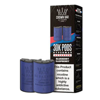 Al Fakher Crown Bar 30K Hypermax Pods – Prefilled Replacement Pods for Hypermax Kit UK - Noble Vape Blueberry-Raspberry