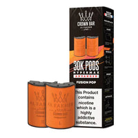 Al Fakher Crown Bar 30K Hypermax Pods – Prefilled Replacement Pods for Hypermax Kit UK - Noble Vape Fusion-Pop