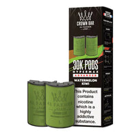 Al Fakher Crown Bar 30K Hypermax Pods – Prefilled Replacement Pods for Hypermax Kit UK - Noble Vape Watermelon-Kiwi