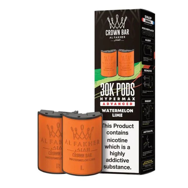 Al Fakher Crown Bar 30K Hypermax Pods – Prefilled Replacement Pods for Hypermax Kit UK - Noble Vape