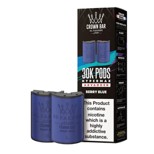 Al Fakher Crown Bar 30K Hypermax Pods – Prefilled Replacement Pods for Hypermax Kit UK - Noble Vape