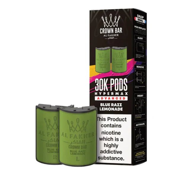 Al Fakher Crown Bar 30K Hypermax Pods – Prefilled Replacement Pods for Hypermax Kit UK - Noble Vape