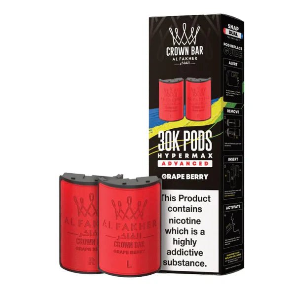 Al Fakher Crown Bar 30K Hypermax Pods – Prefilled Replacement Pods for Hypermax Kit UK - Noble Vape