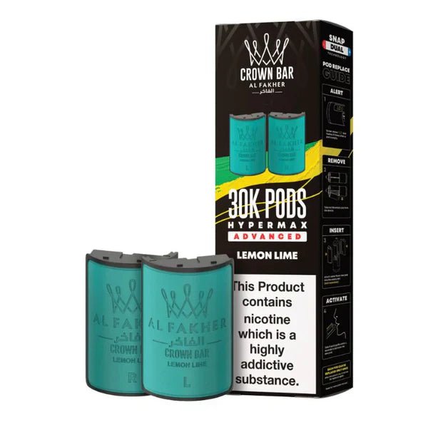 Al Fakher Crown Bar 30K Hypermax Pods – Prefilled Replacement Pods for Hypermax Kit UK - Noble Vape