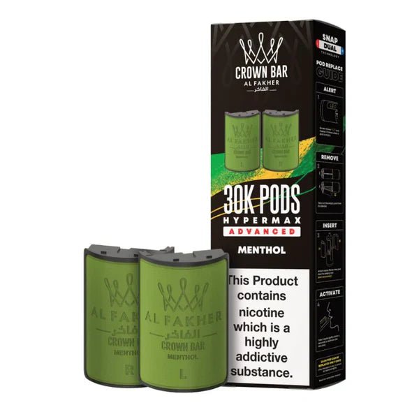 Al Fakher Crown Bar 30K Hypermax Pods – Prefilled Replacement Pods for Hypermax Kit UK - Noble Vape