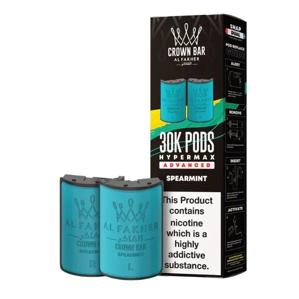 Al Fakher Crown Bar 30K Hypermax Pods – Prefilled Replacement Pods for Hypermax Kit UK - Noble Vape