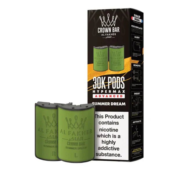 Al Fakher Crown Bar 30K Hypermax Pods – Prefilled Replacement Pods for Hypermax Kit UK - Noble Vape