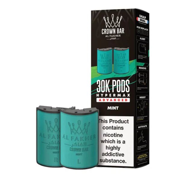 Al Fakher Crown Bar 30K Hypermax Pods – Prefilled Replacement Pods for Hypermax Kit UK - Noble Vape