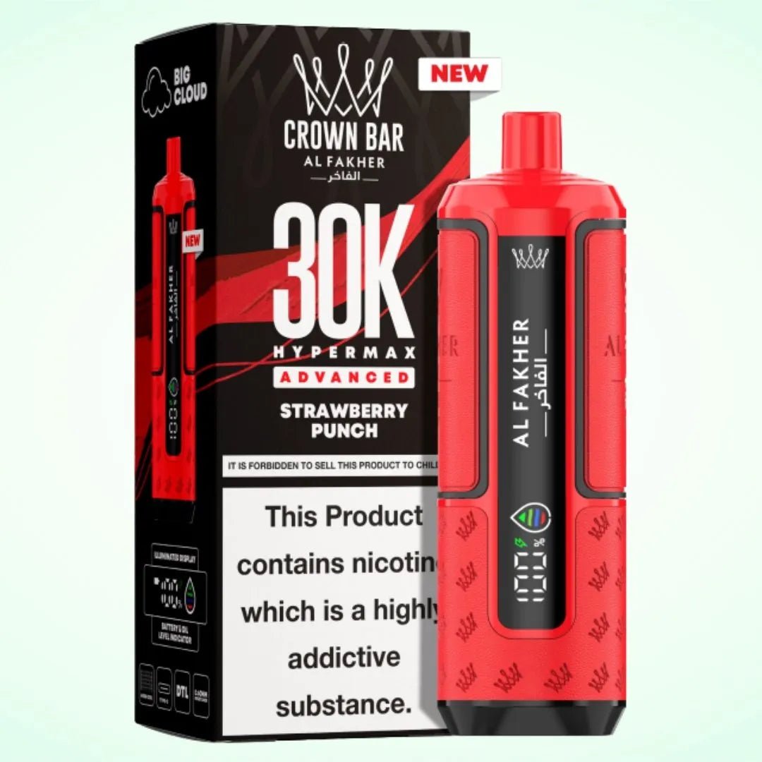 Al Fakher Crown Bar 30K Hypermax Vape Kit – Rechargeable Pod System with 30000 Puffs UK - Noble Vape