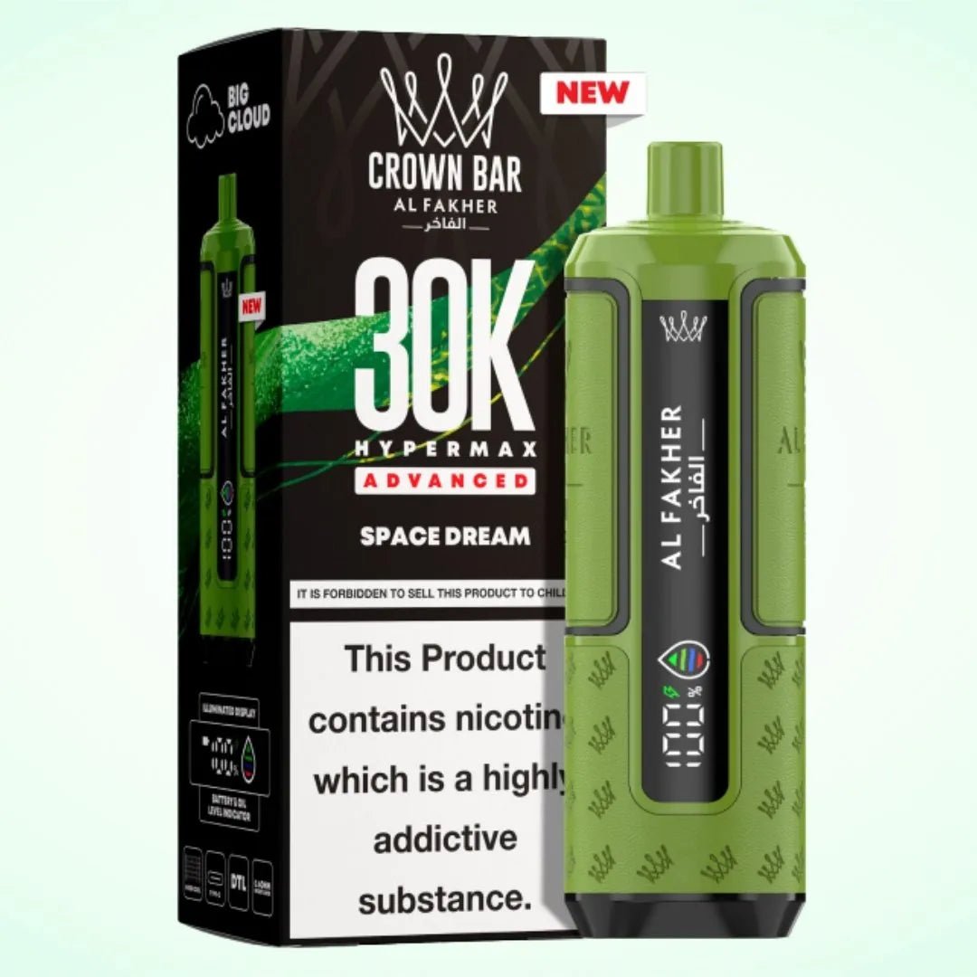 Al Fakher Crown Bar 30K Hypermax Vape Kit – Rechargeable Pod System with 30000 Puffs UK - Noble Vape