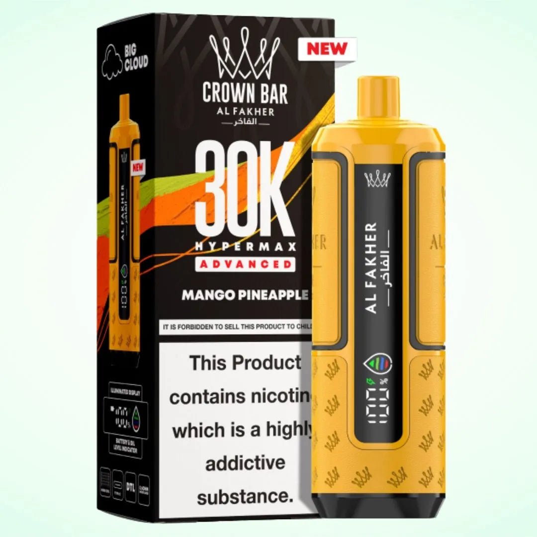 Al Fakher Crown Bar 30K Hypermax Vape Kit – Rechargeable Pod System with 30000 Puffs UK - Noble Vape
