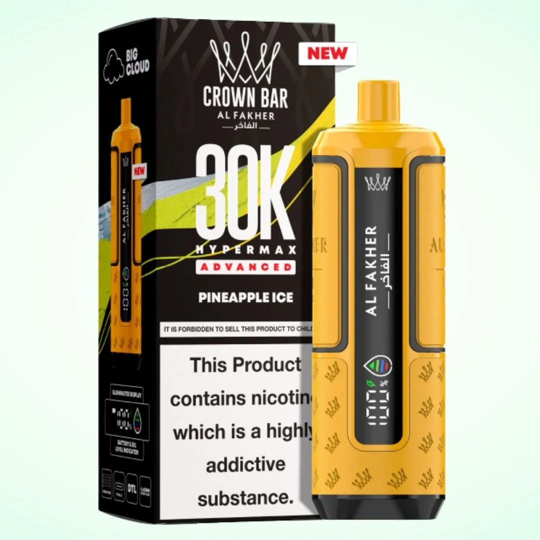 Al Fakher Crown Bar 30K Hypermax Vape Kit – Rechargeable Pod System with 30000 Puffs UK - Noble Vape