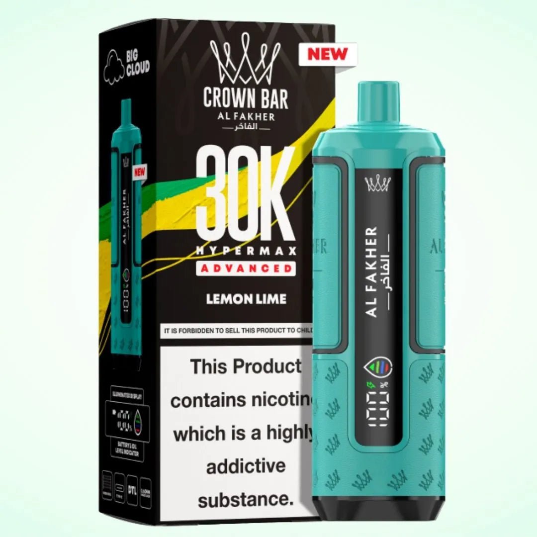 Al Fakher Crown Bar 30K Hypermax Vape Kit – Rechargeable Pod System with 30000 Puffs UK - Noble Vape