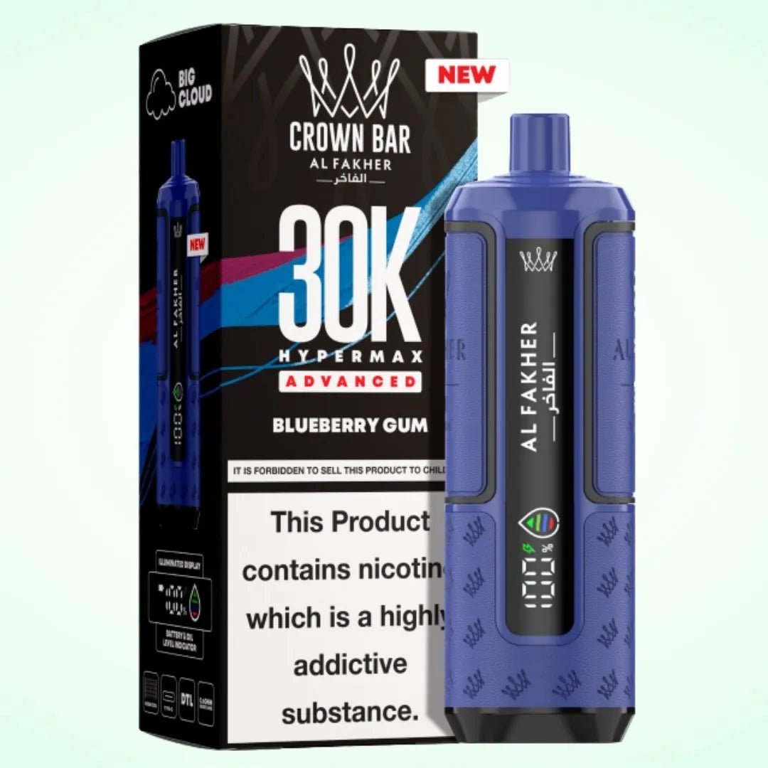 Al Fakher Crown Bar 30K Hypermax Vape Kit – Rechargeable Pod System with 30000 Puffs UK - Noble Vape