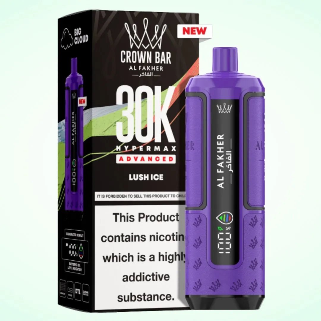 Al Fakher Crown Bar 30K Hypermax Vape Kit – Rechargeable Pod System with 30000 Puffs UK - Noble Vape