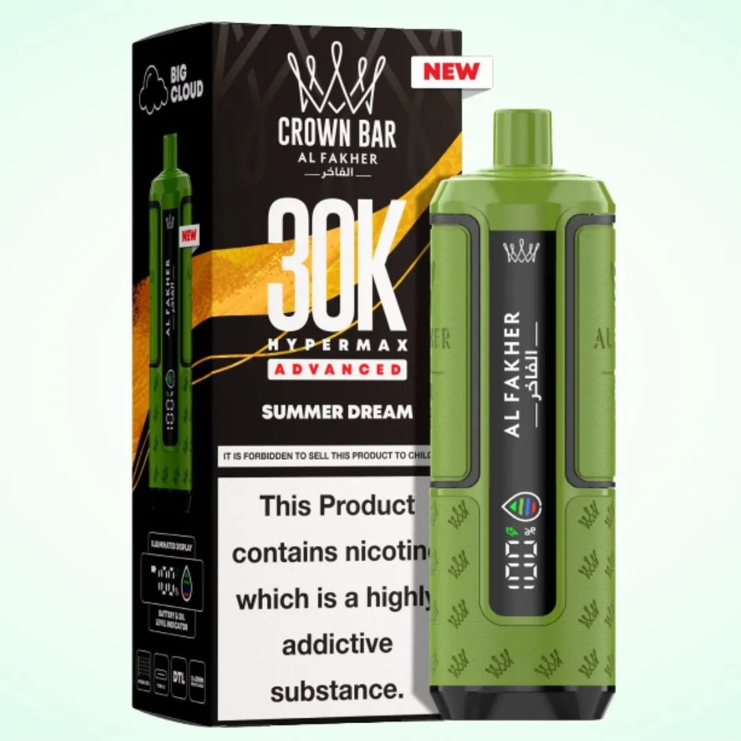 Al Fakher Crown Bar 30K Hypermax Vape Kit – Rechargeable Pod System with 30000 Puffs UK - Noble Vape