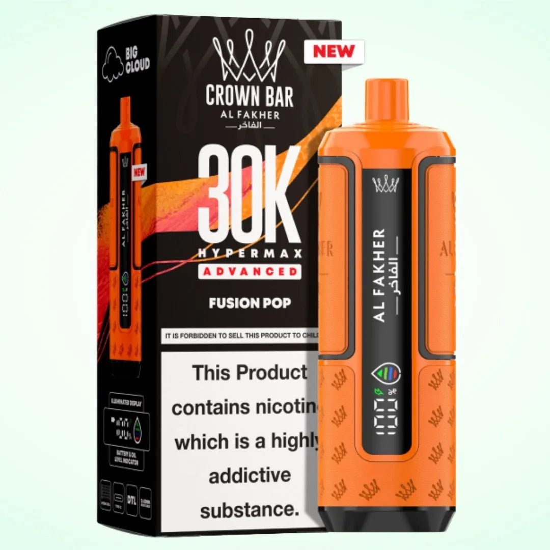 Al Fakher Crown Bar 30K Hypermax Vape Kit – Rechargeable Pod System with 30000 Puffs UK - Noble Vape