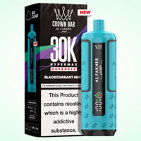 Al Fakher Crown Bar 30K Hypermax Vape Kit – Rechargeable Pod System with 30000 Puffs UK - Noble Vape Blackcurrant-Mint