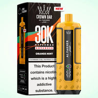 Al Fakher Crown Bar 30K Hypermax Vape Kit – Rechargeable Pod System with 30000 Puffs UK - Noble Vape Orange-Mint