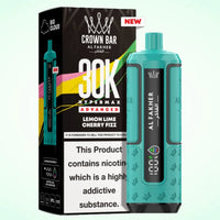 Al Fakher Crown Bar 30K Hypermax Vape Kit – Rechargeable Pod System with 30000 Puffs UK - Noble Vape Lemon-Lime-Cherry-Fizz