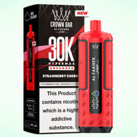 Al Fakher Crown Bar 30K Hypermax Vape Kit – Rechargeable Pod System with 30000 Puffs UK - Noble Vape Strawberry-Cherry