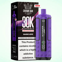 Al Fakher Crown Bar 30K Hypermax Vape Kit – Rechargeable Pod System with 30000 Puffs UK - Noble Vape Magic-Love