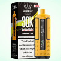 Al Fakher Crown Bar 30K Hypermax Vape Kit – Rechargeable Pod System with 30000 Puffs UK - Noble Vape Pineapple-Ice