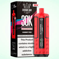 Al Fakher Crown Bar 30K Hypermax Vape Kit – Rechargeable Pod System with 30000 Puffs UK - Noble Vape Cherry-Fizz
